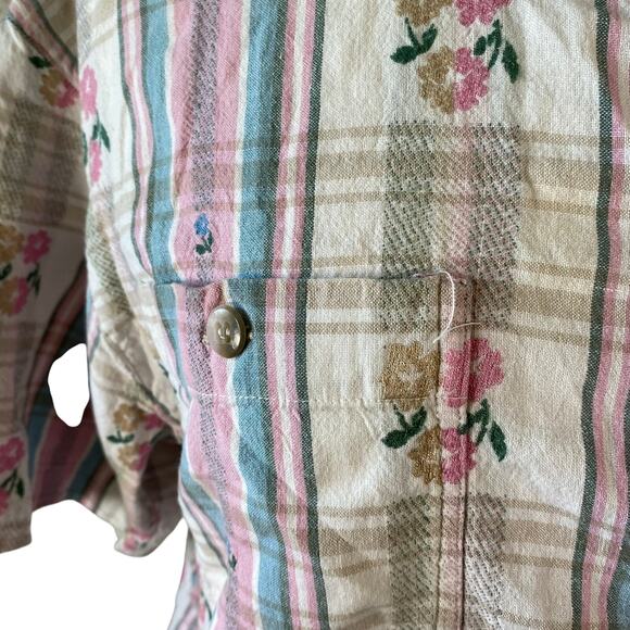 vintage 90s cottage grandmacore pink blouse - Picture 9 of 9